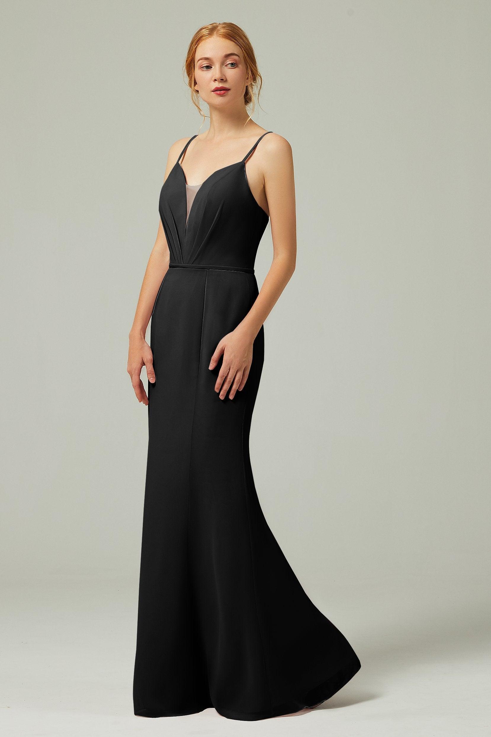 Trumpet-Mermaid Floor Length Chiffon Bridesmaid Dress CB0319 - COCOMELODY