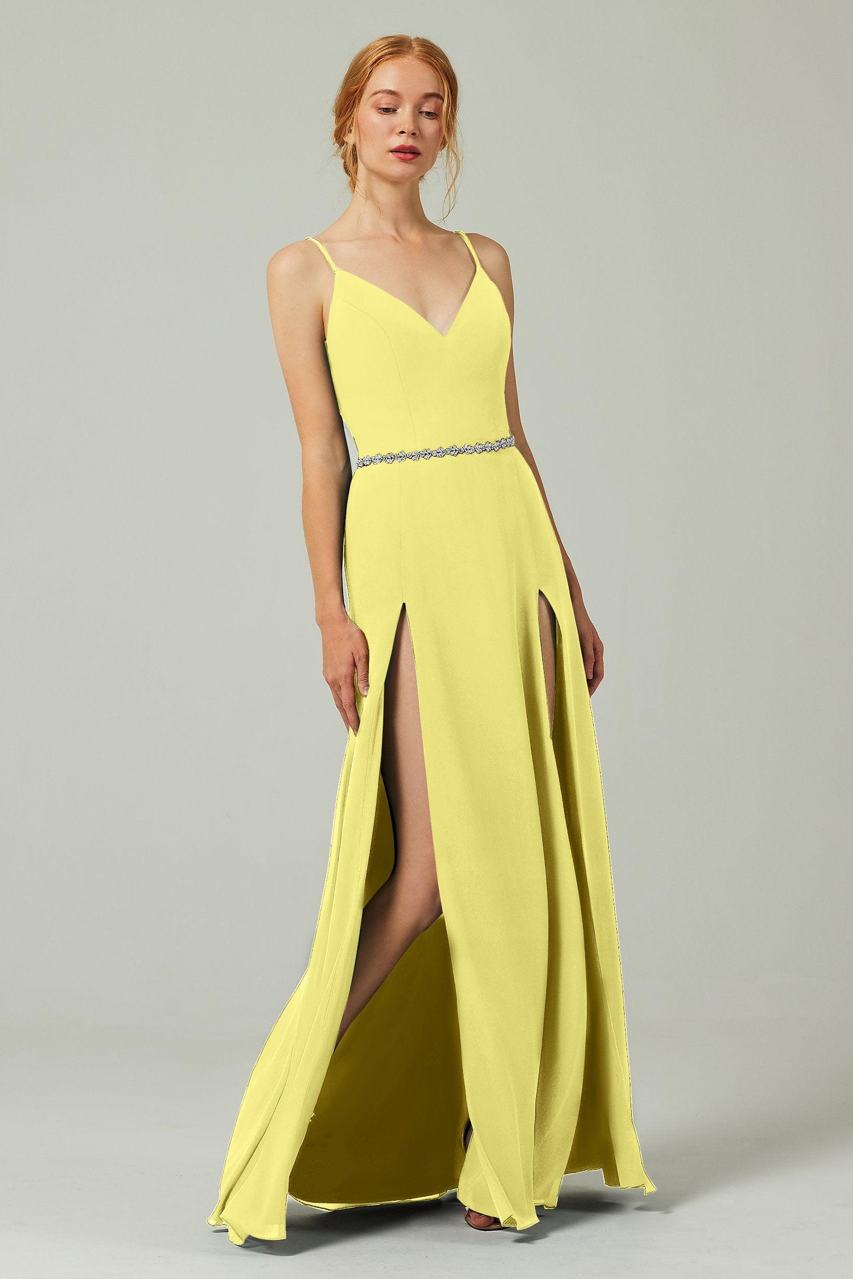 A-Line Floor Length Chiffon Bridesmaid Dress CB0321 - COCOMELODY