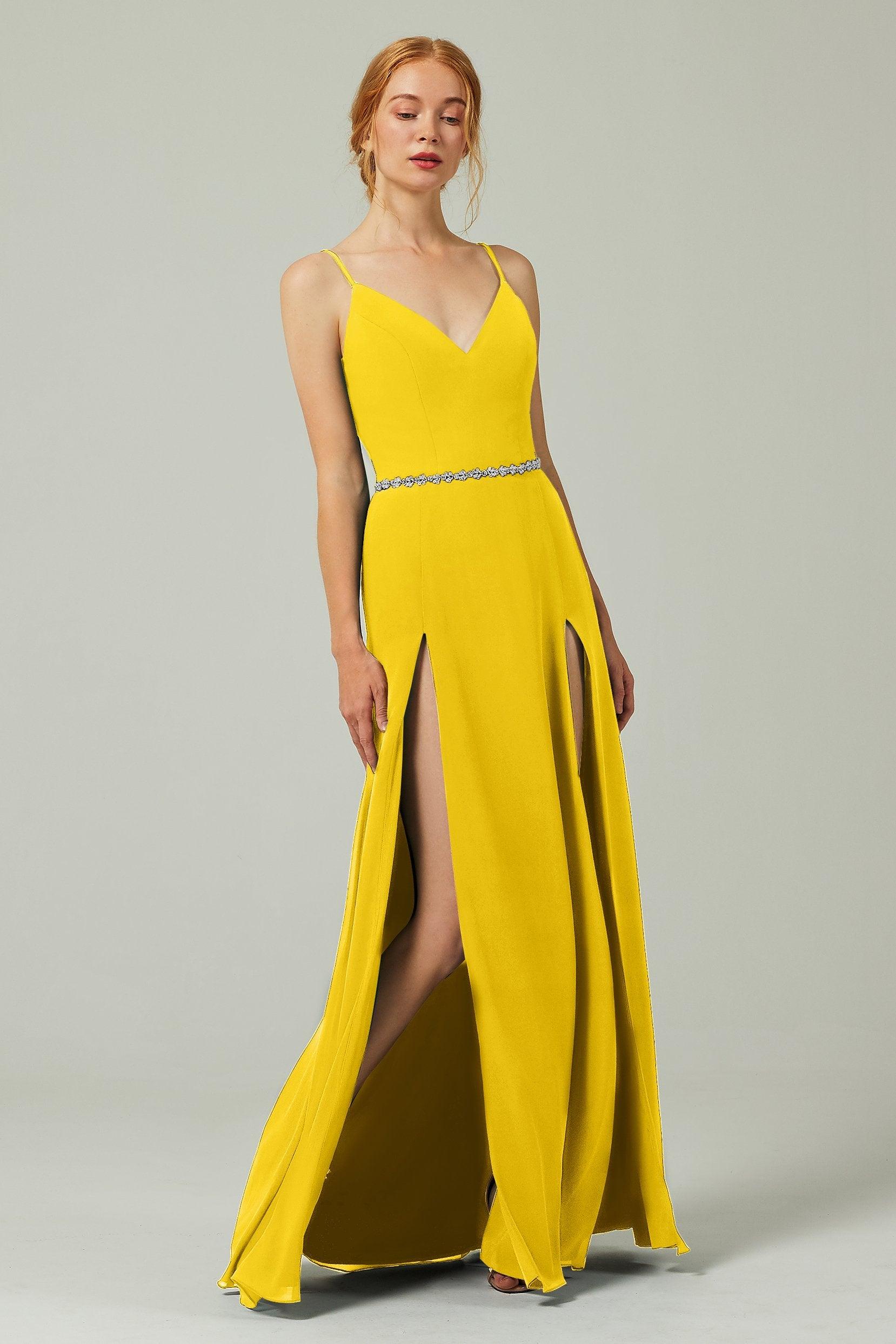 A-Line Floor Length Chiffon Bridesmaid Dress CB0321 - COCOMELODY