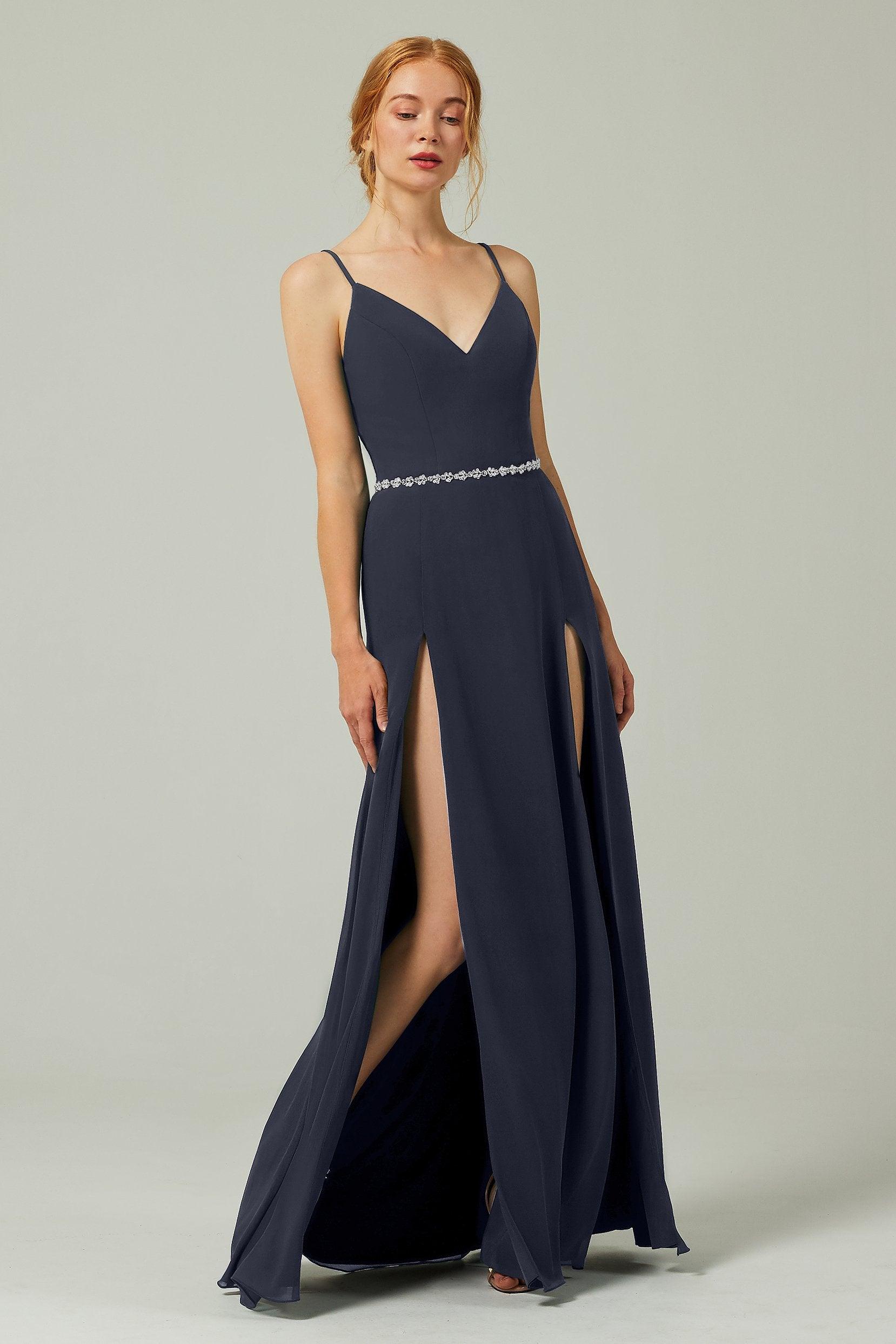 A-Line Floor Length Chiffon Bridesmaid Dress CB0321 - COCOMELODY