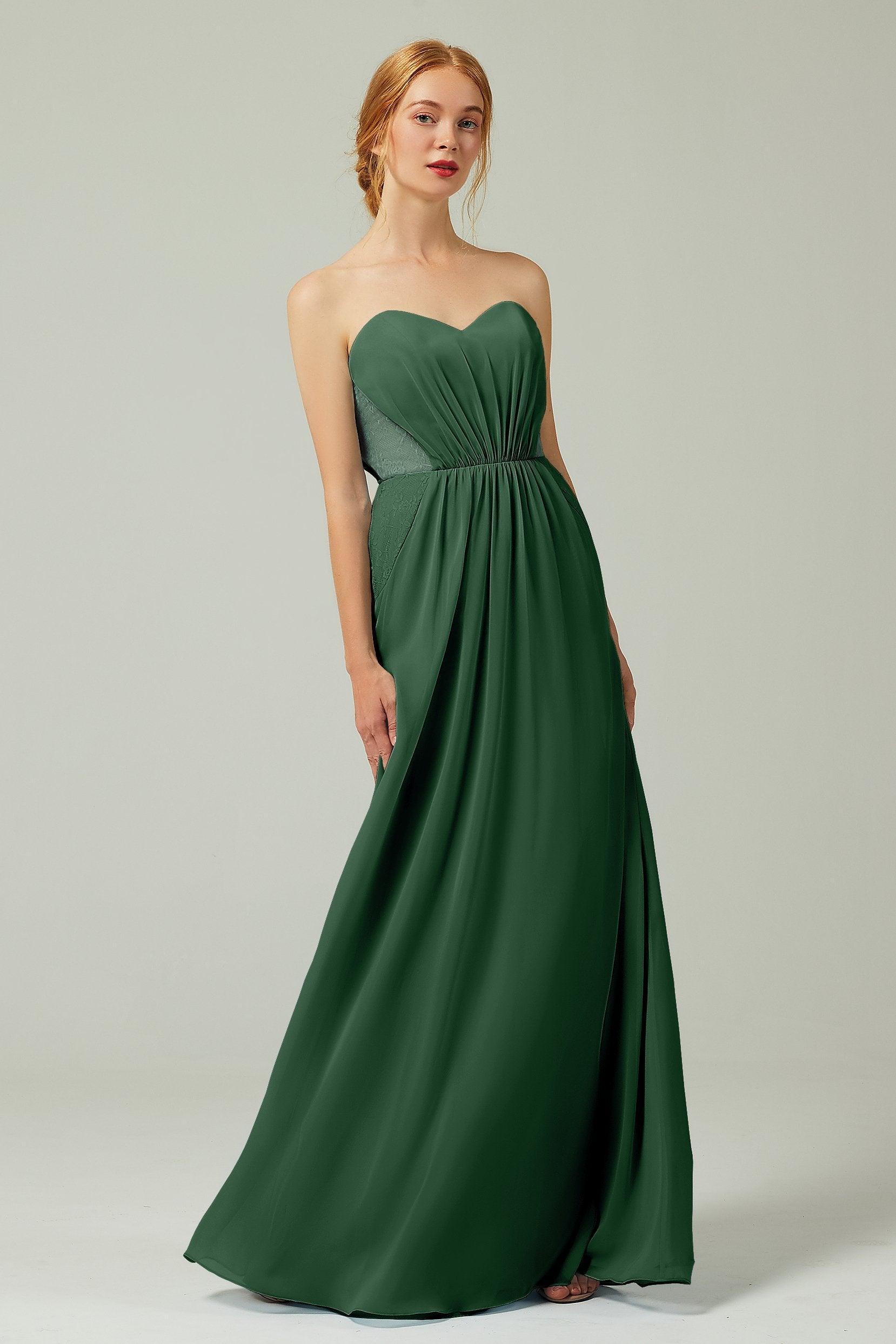 Sheath-Column Floor Length Chiffon Bridesmaid Dress CB0330 - COCOMELODY