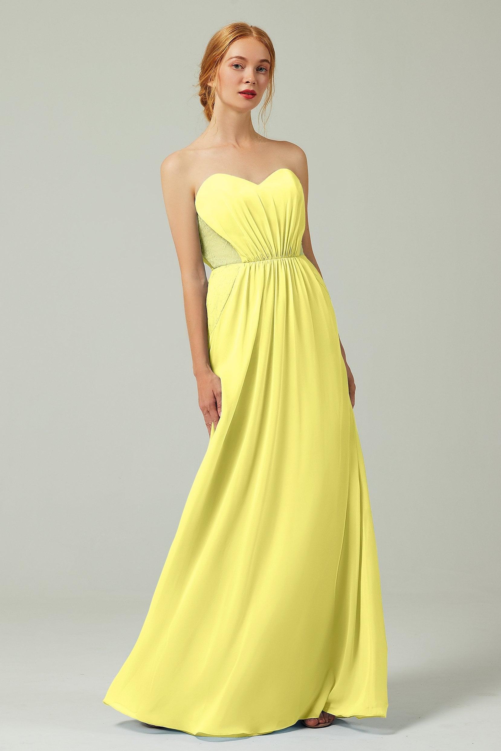 Sheath-Column Floor Length Chiffon Bridesmaid Dress CB0330 - COCOMELODY