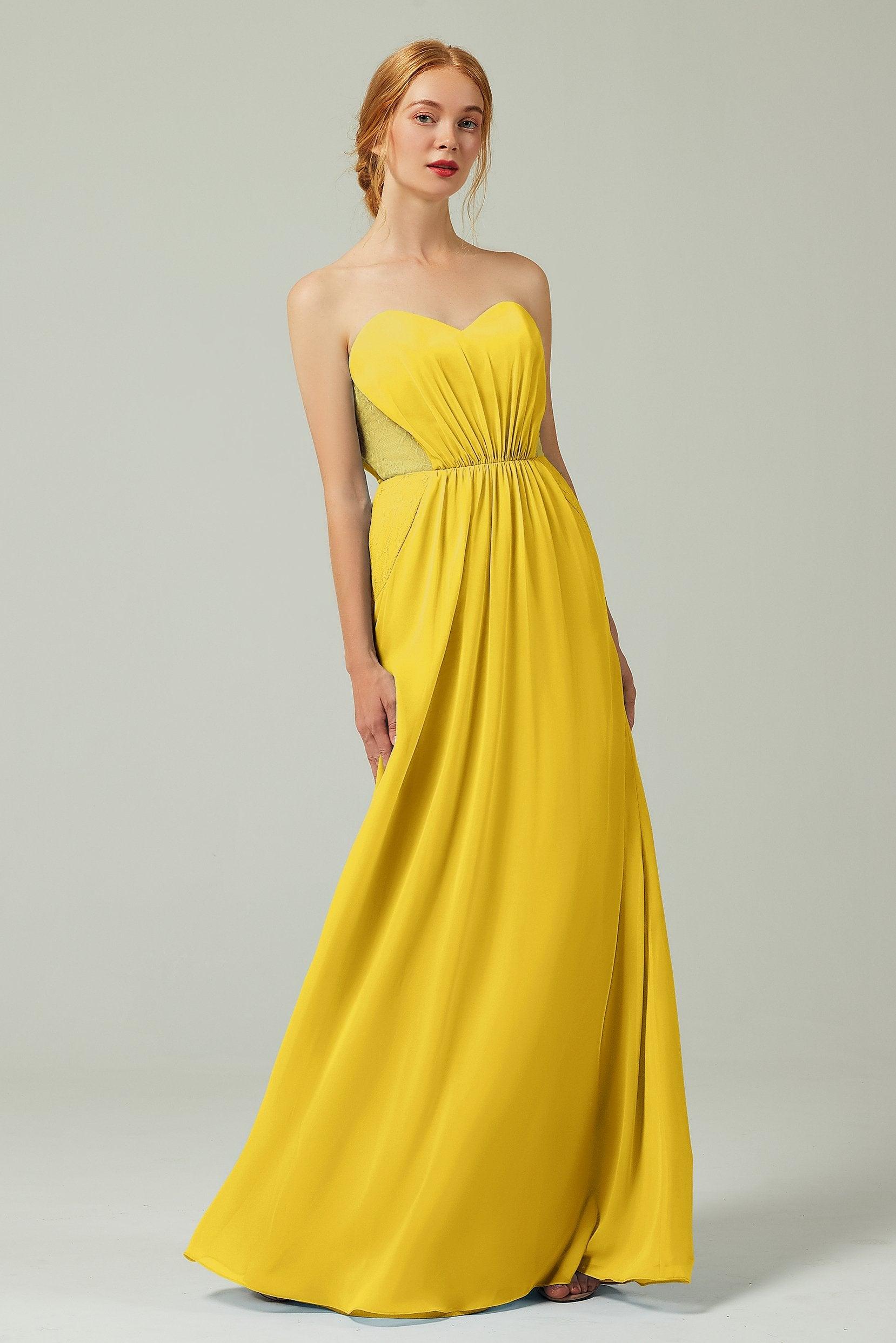 Sheath-Column Floor Length Chiffon Bridesmaid Dress CB0330 - COCOMELODY