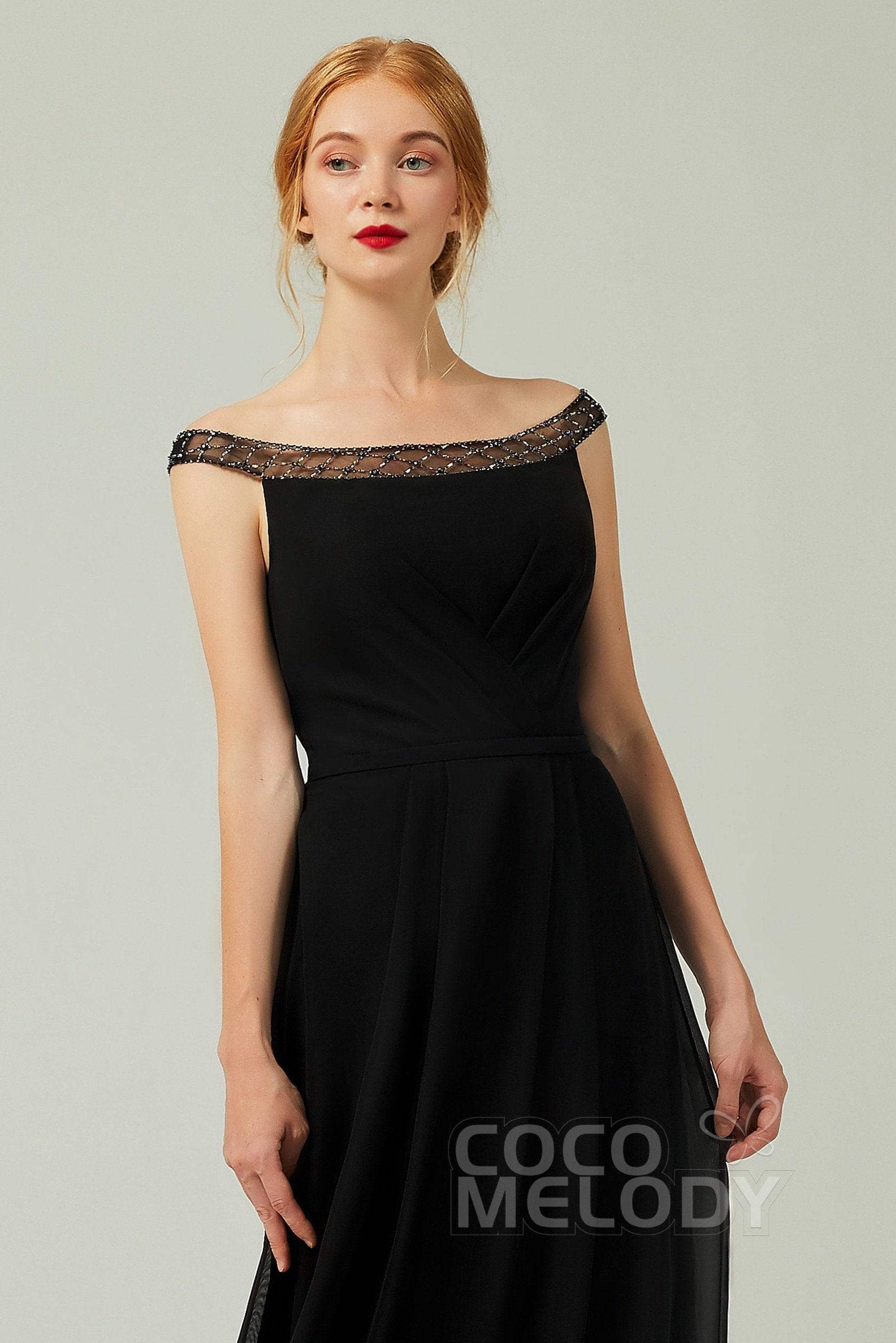 A-Line Floor Length Chiffon Bridesmaid Dress Formal Dresses CB0339 - COCOMELODY
