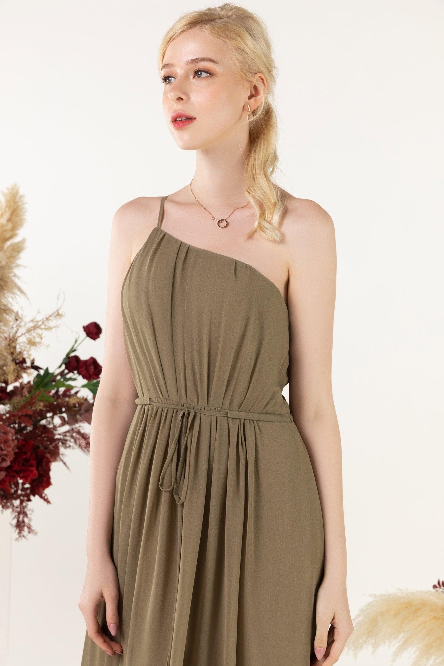 A-Line Floor Length Chiffon Bridesmaid Dress CB0462