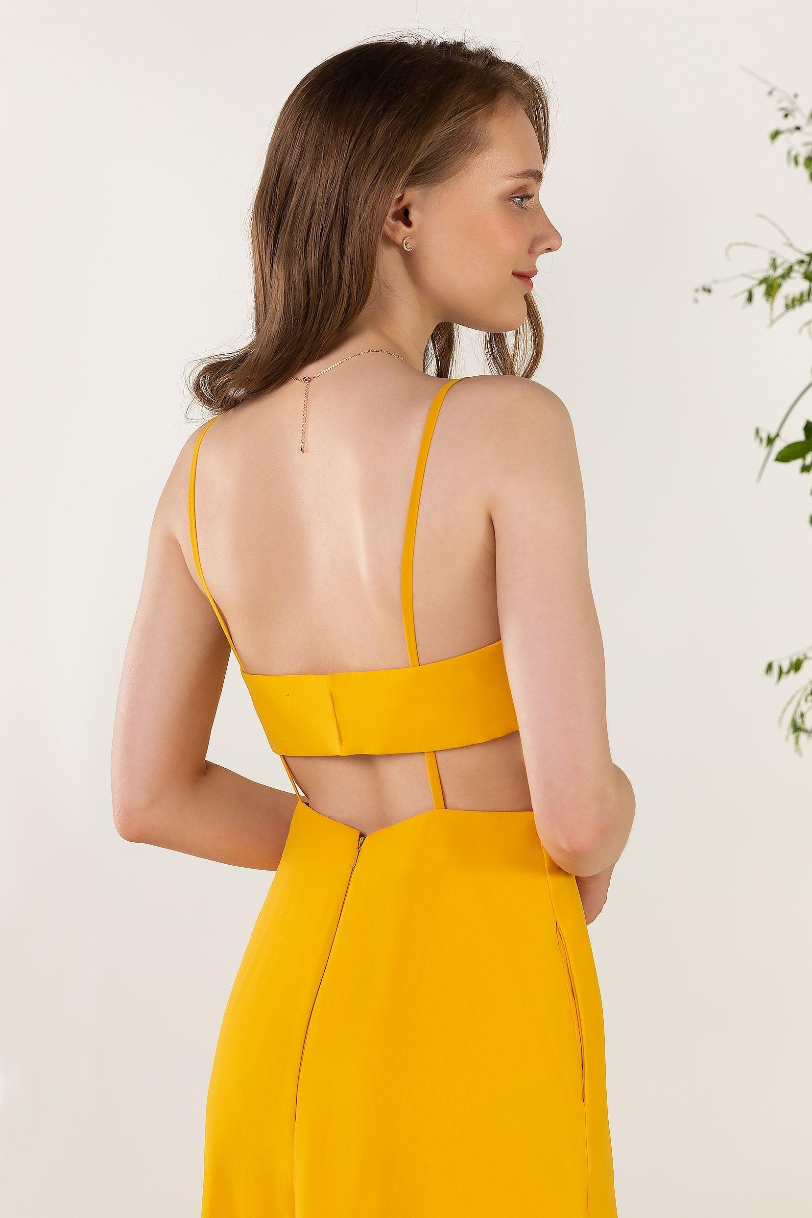 Sheath Sweep-Brush Train Chiffon Bridesmaid Dress CB0466 - COCOMELODY