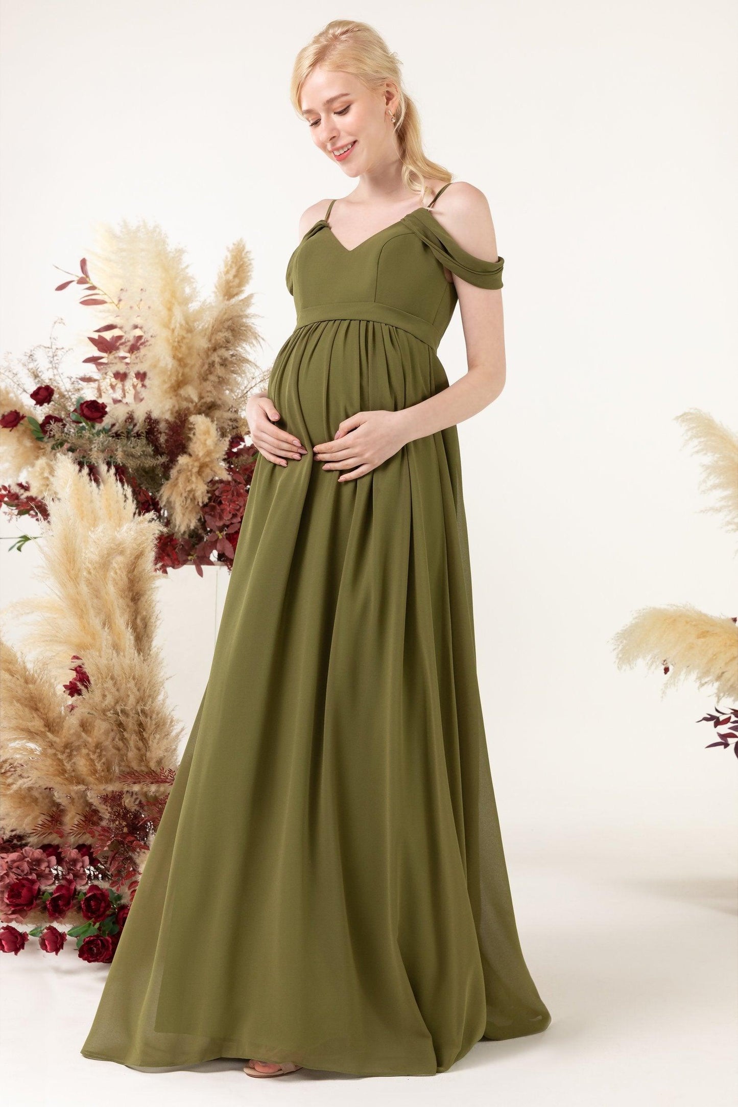 A-Line Floor Length Chiffon Bridesmaid Dress CB0476M - COCOMELODY