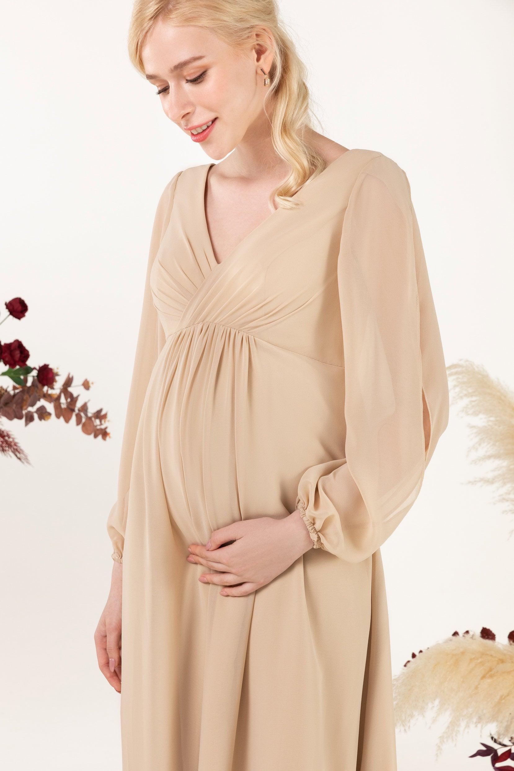 A-Line Sweep-Brush Train Chiffon Bridesmaid Dress CB0479M - COCOMELODY