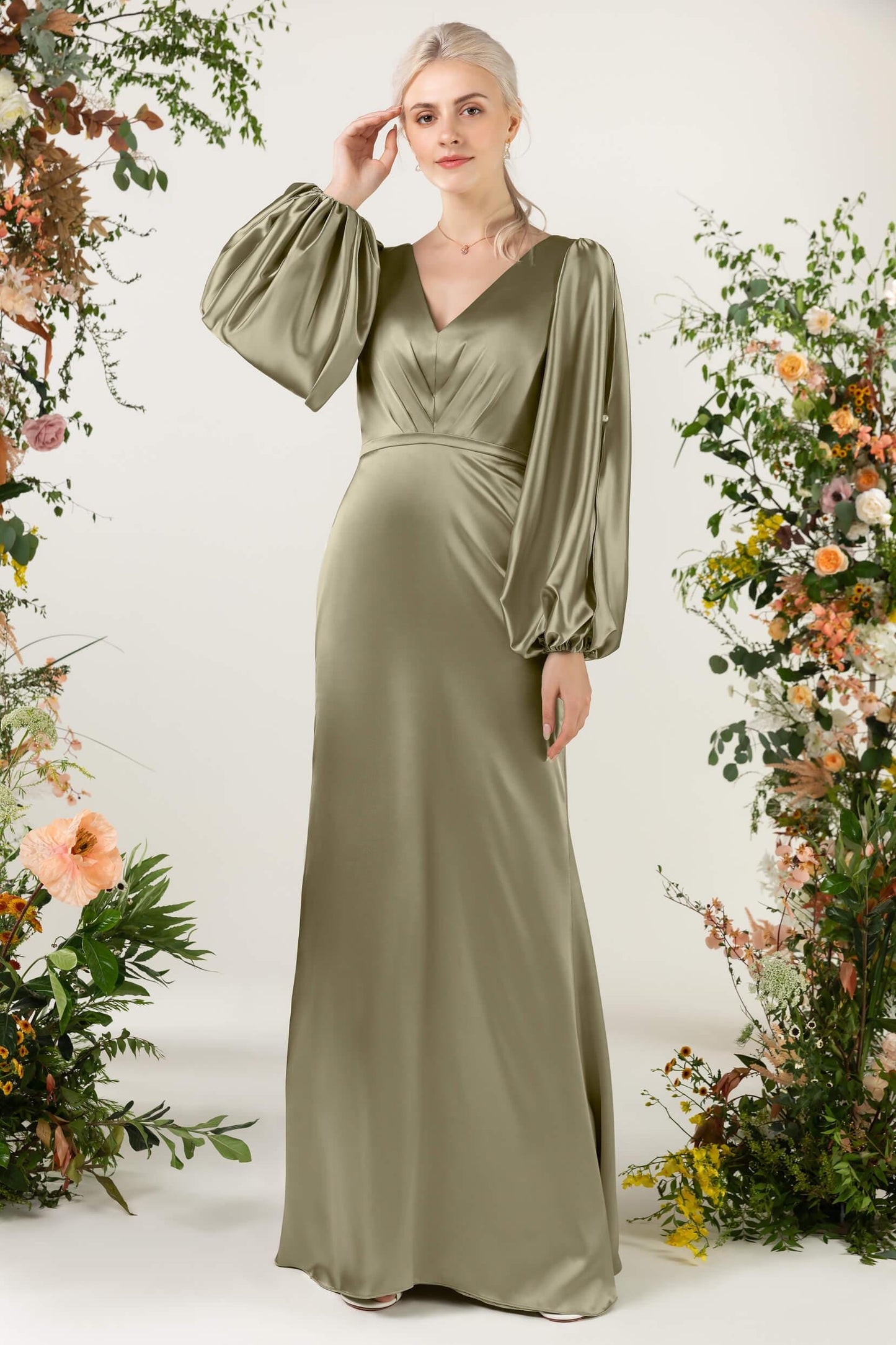 Trumpet Acetate Satin Bridesmaid Dress Formal Dresses CB0500