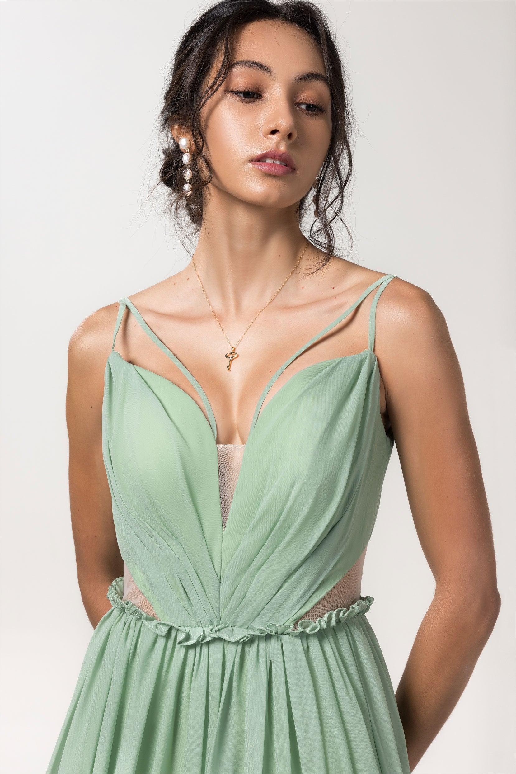 A-Line Floor Length Chiffon Bridesmaid Dress Formal Dresses CB0564 - COCOMELODY