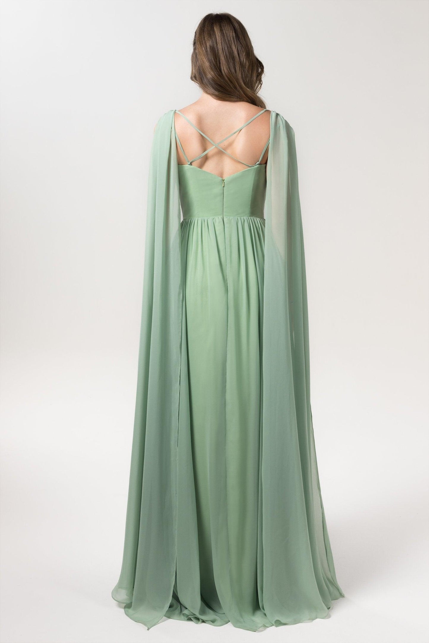 A-Line Floor Length Chiffon Bridesmaid Dress Formal Dresses CB0565