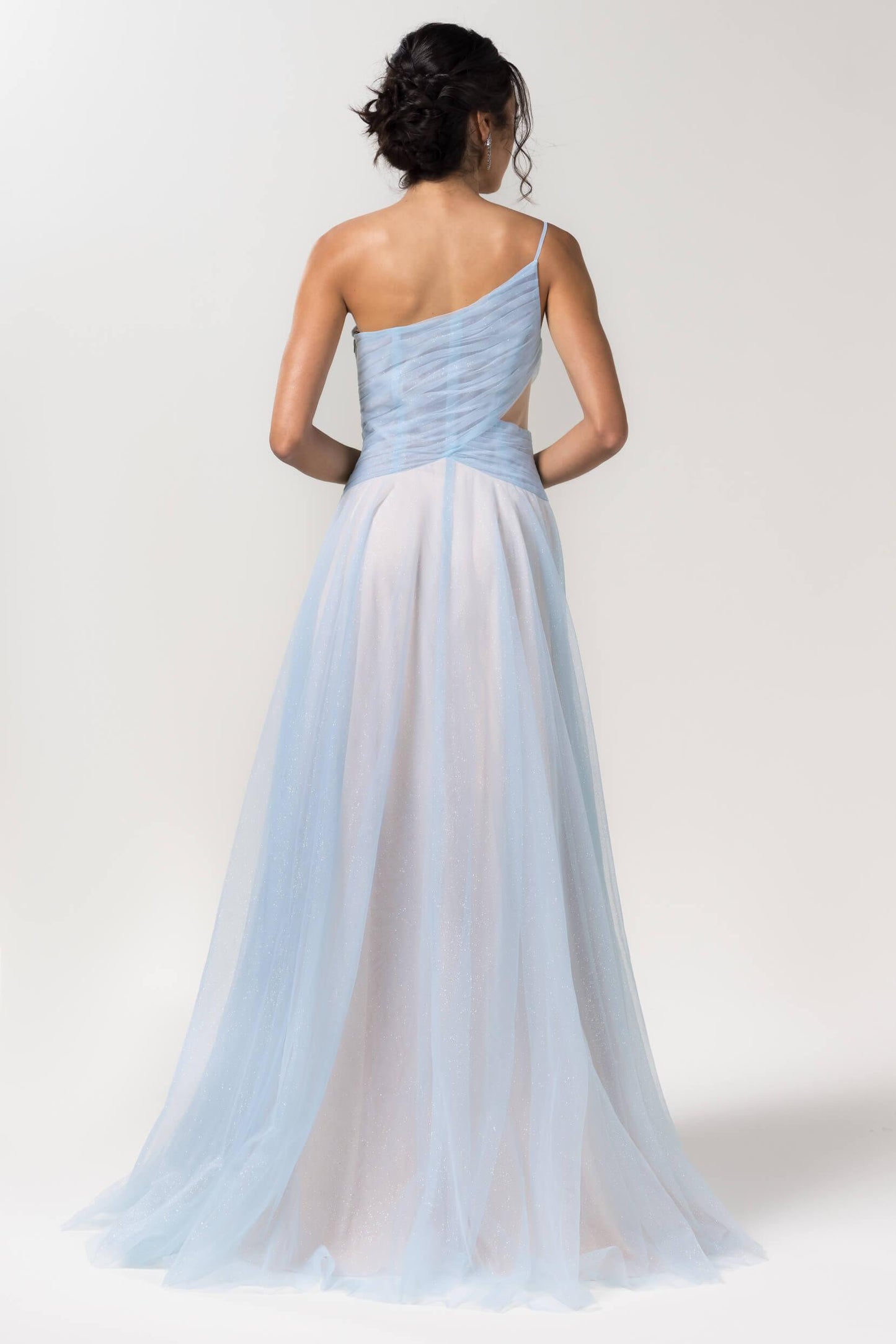 A-Line Floor Length Sparkling Tulle Bridesmaid Dress Formal Dresses CB0612