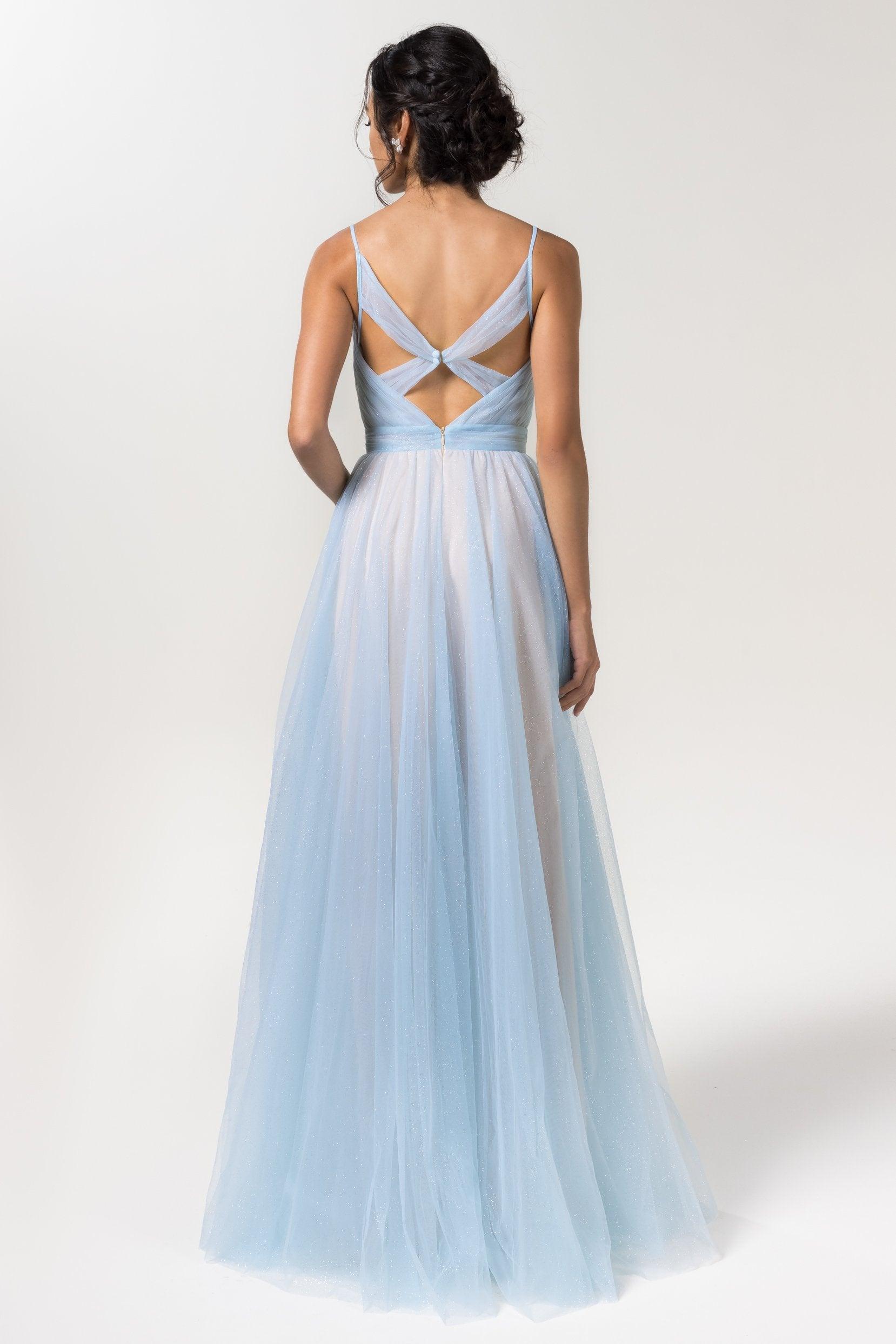 A-Line Floor Length Sparkling Tulle Bridesmaid Dress Formal Dresses CB0613 - COCOMELODY