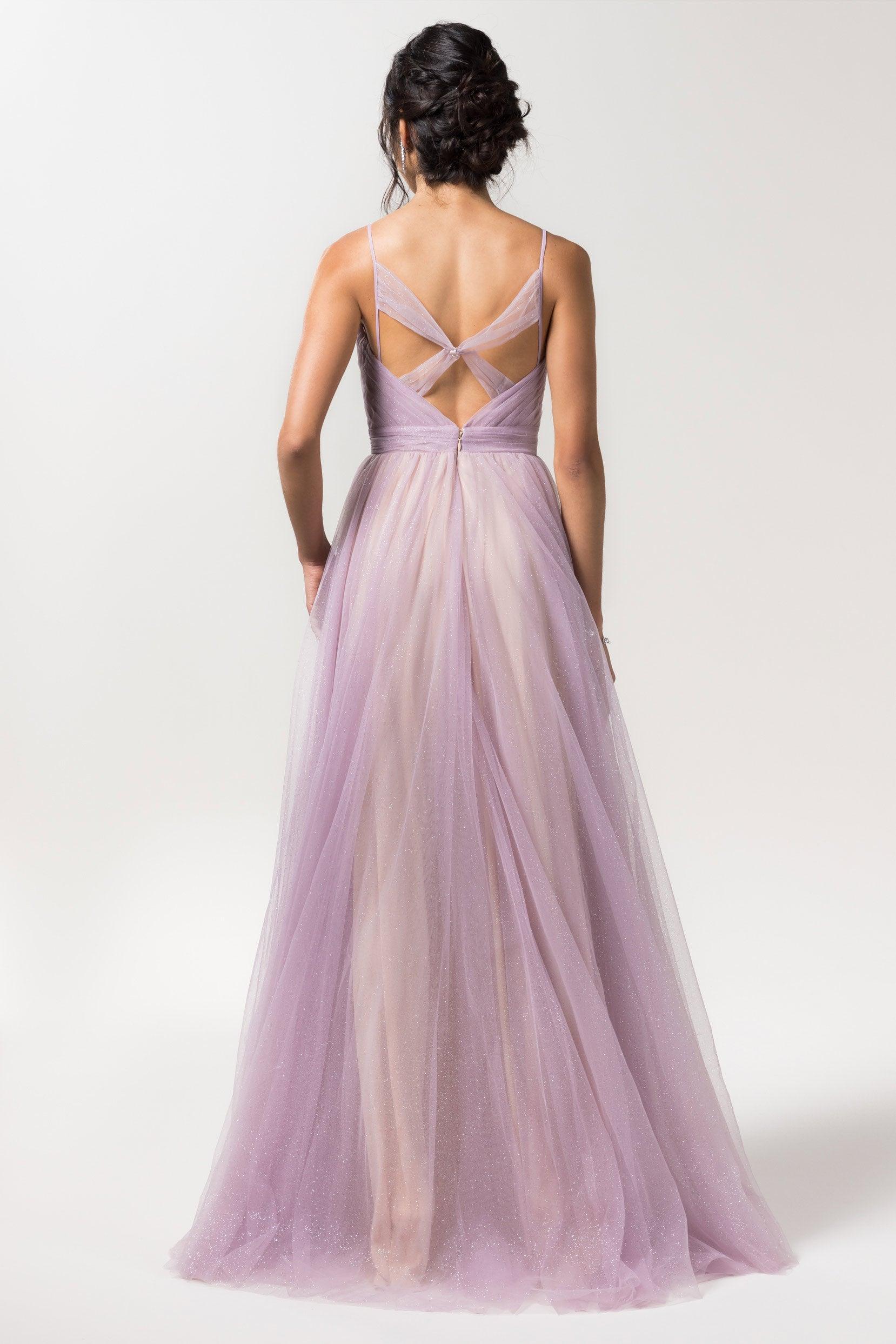 A-Line Floor Length Sparkling Tulle Bridesmaid Dress Formal Dresses CB0621PS - COCOMELODY