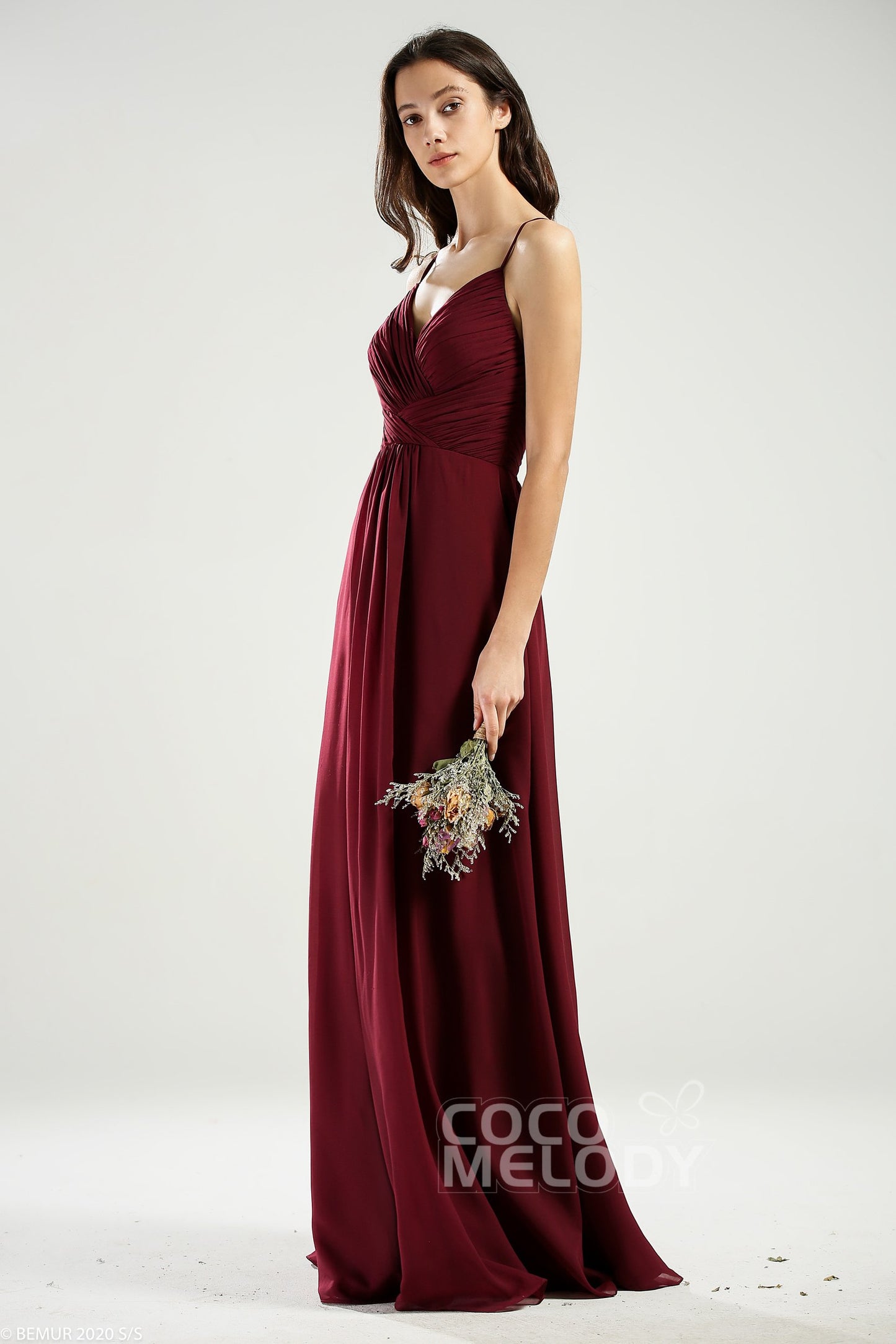 A-Line Floor Length Chiffon Bridesmaid Dress CB0639