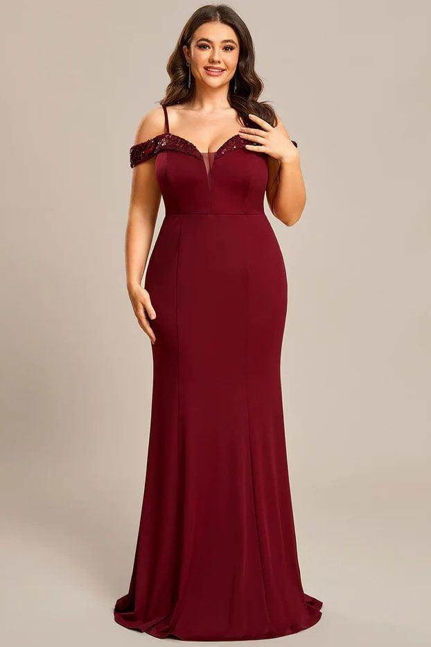 Sheath-Column Floor Length Knitted Fabric Bridesmaid Dress CB0659 - COCOMELODY