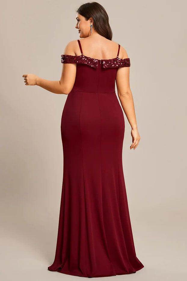 Sheath-Column Floor Length Knitted Fabric Bridesmaid Dress CB0659 - COCOMELODY