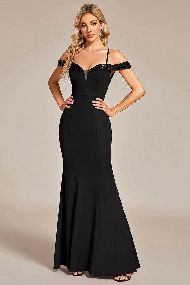 Sheath-Column Floor Length Knitted Fabric Bridesmaid Dress CB0659 - COCOMELODY