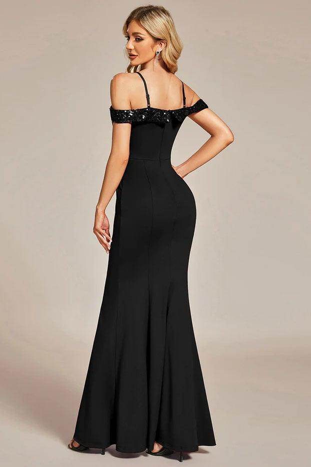 Sheath-Column Floor Length Knitted Fabric Bridesmaid Dress CB0659