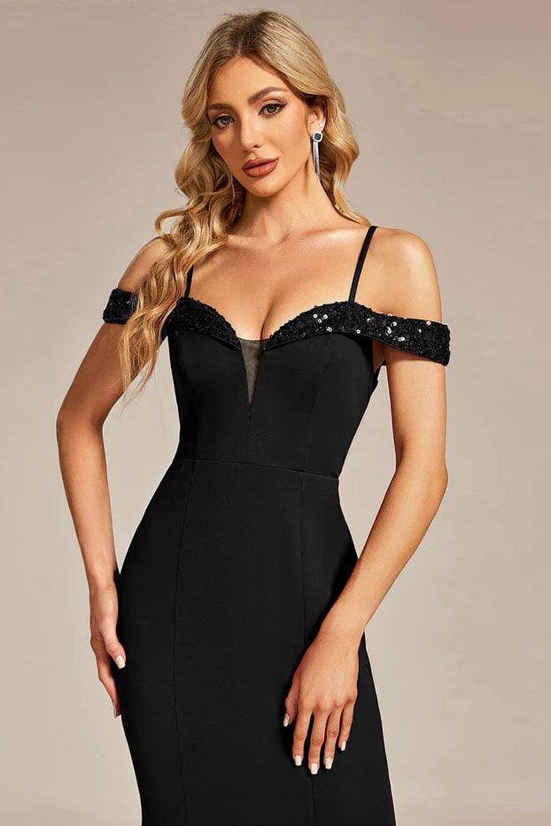 Sheath-Column Floor Length Knitted Fabric Bridesmaid Dress CB0659 - COCOMELODY
