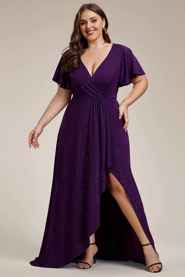 A-Line Knee Length Stretch Sequin Bridesmaid Dress CB0660 - COCOMELODY