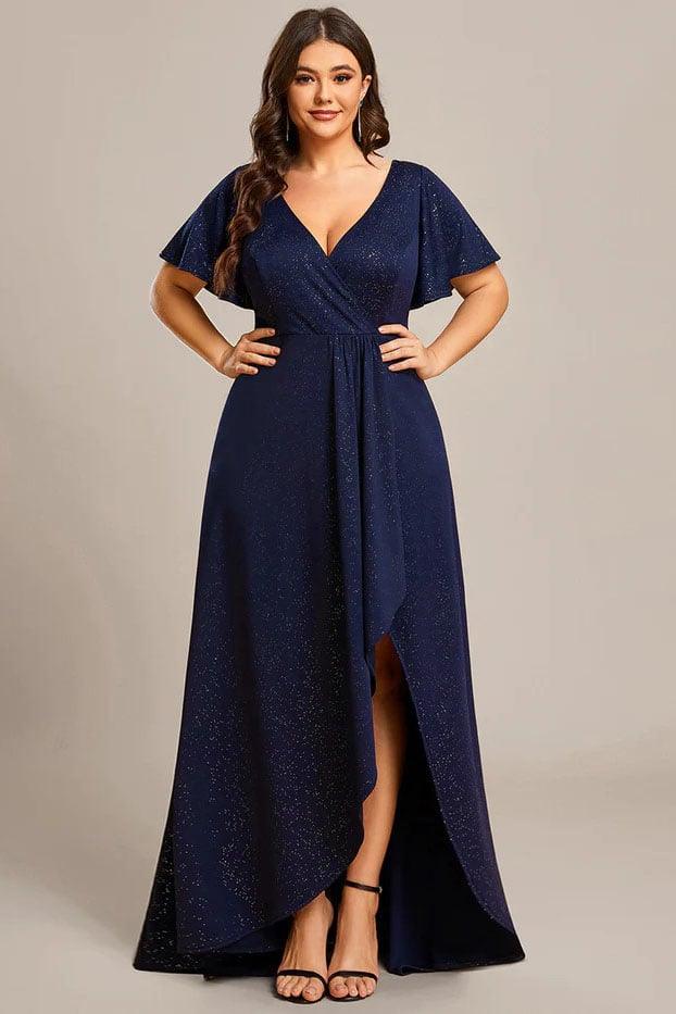 A-Line Knee Length Stretch Sequin Bridesmaid Dress CB0660 - COCOMELODY