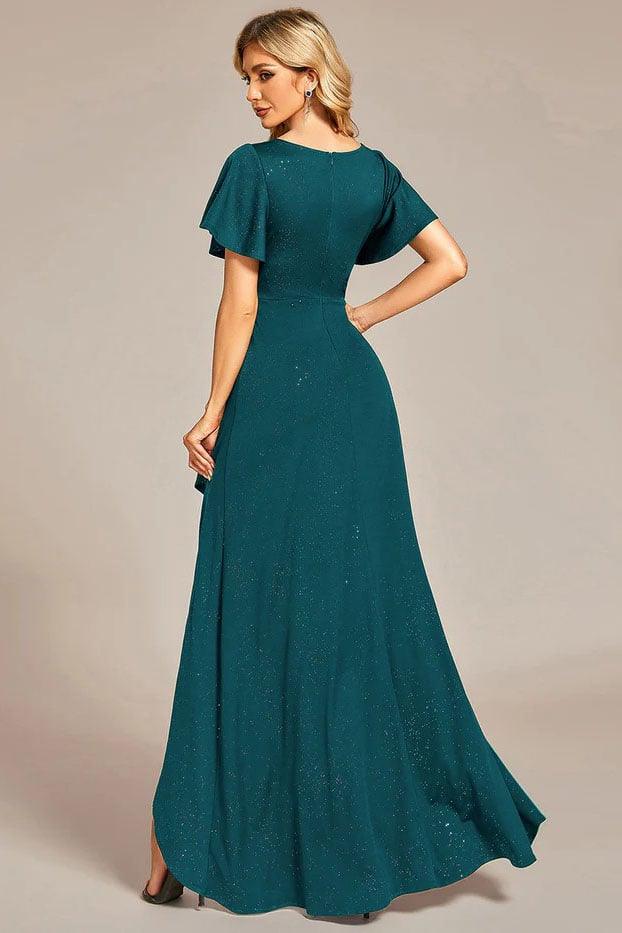 A-Line Knee Length Stretch Sequin Bridesmaid Dress CB0660 - COCOMELODY