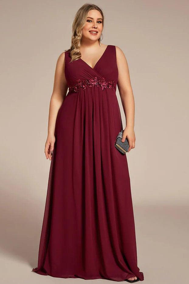A-Line Floor Length Chiffon Bridesmaid Dress CB0662 - COCOMELODY