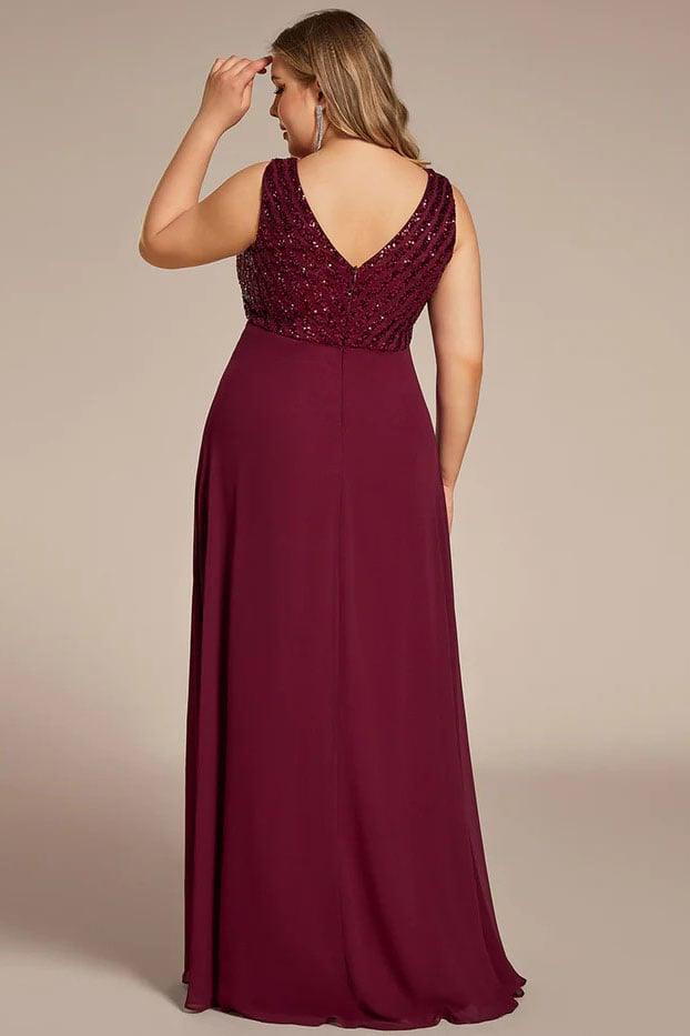 A-Line Floor Length Chiffon Bridesmaid Dress CB0663 - COCOMELODY