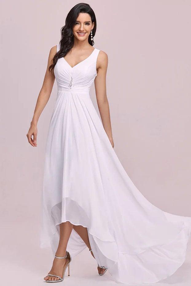 A-Line Ankle Length Chiffon Bridesmaid Dress CB0667 - COCOMELODY