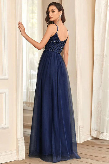 A-Line Floor Length Lace Bridesmaid Dress CB0668