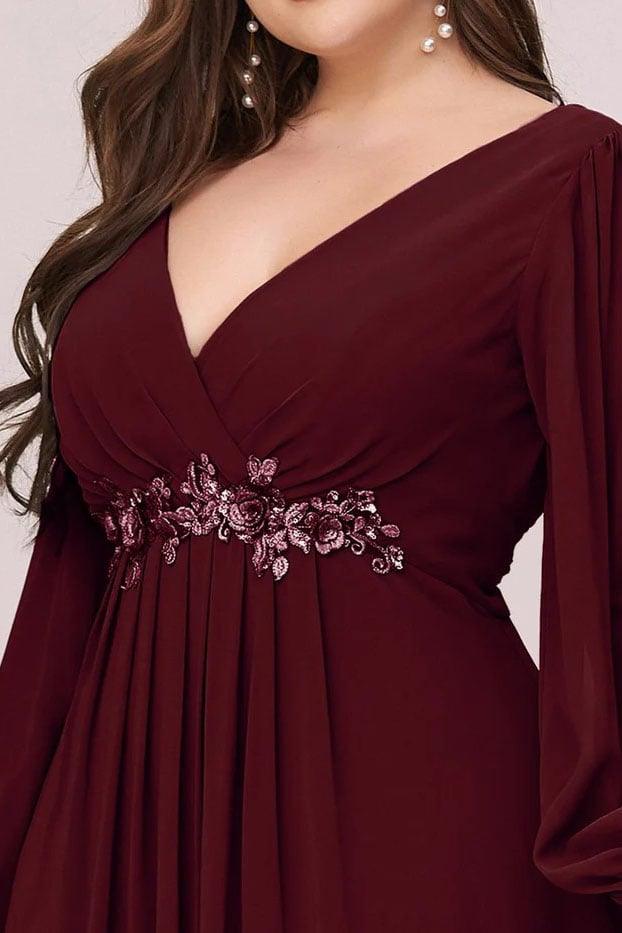 A-Line Floor Length Chiffon Bridesmaid Dress CB0672 - COCOMELODY