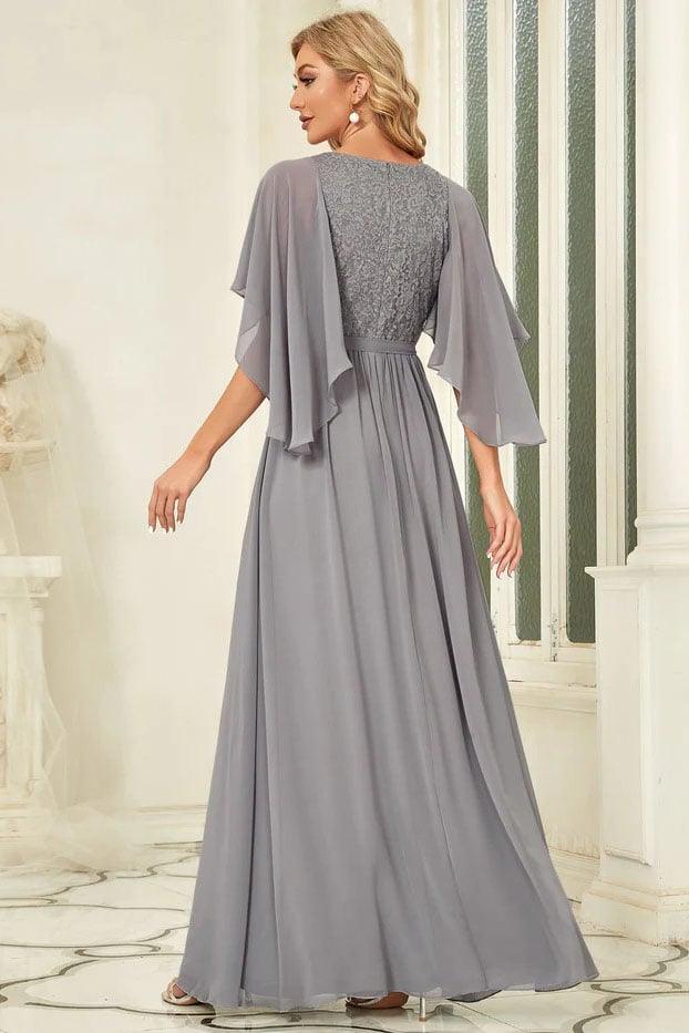 A-Line Floor Length Chiffon Bridesmaid Dress CB0673 - COCOMELODY