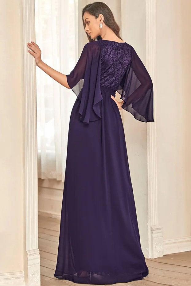 A-Line Floor Length Chiffon Bridesmaid Dress CB0673 - COCOMELODY