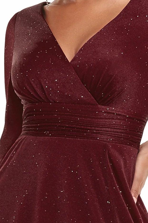 A-Line Floor Length Glitter Bridesmaid Dress CB0675 - COCOMELODY