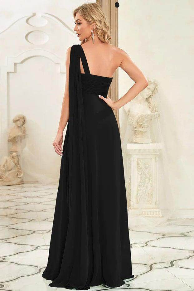 A-Line Floor Length Chiffon Bridesmaid Dress CB0681 - COCOMELODY