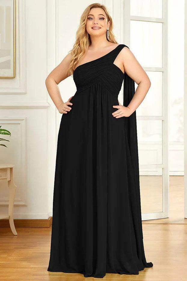 A-Line Floor Length Chiffon Bridesmaid Dress CB0681 - COCOMELODY