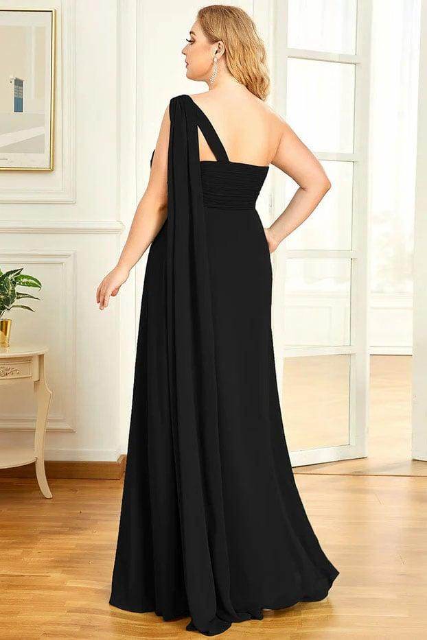 A-Line Floor Length Chiffon Bridesmaid Dress CB0681 - COCOMELODY