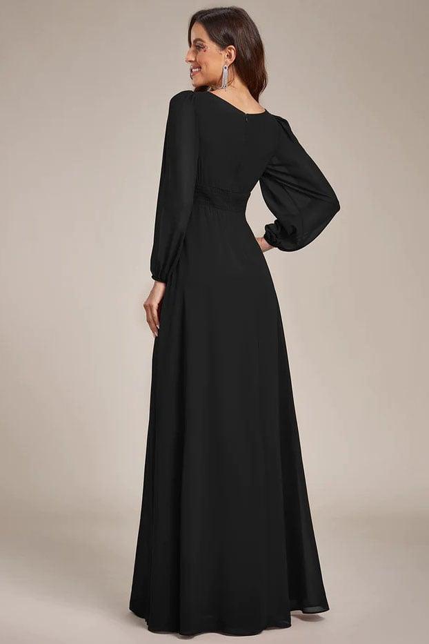 A-Line Floor Length Chiffon Bridesmaid Dress CB0686 - COCOMELODY