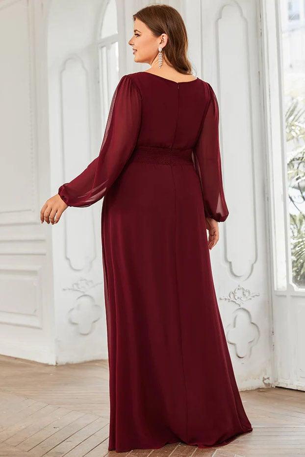 A-Line Floor Length Chiffon Bridesmaid Dress CB0686 - COCOMELODY
