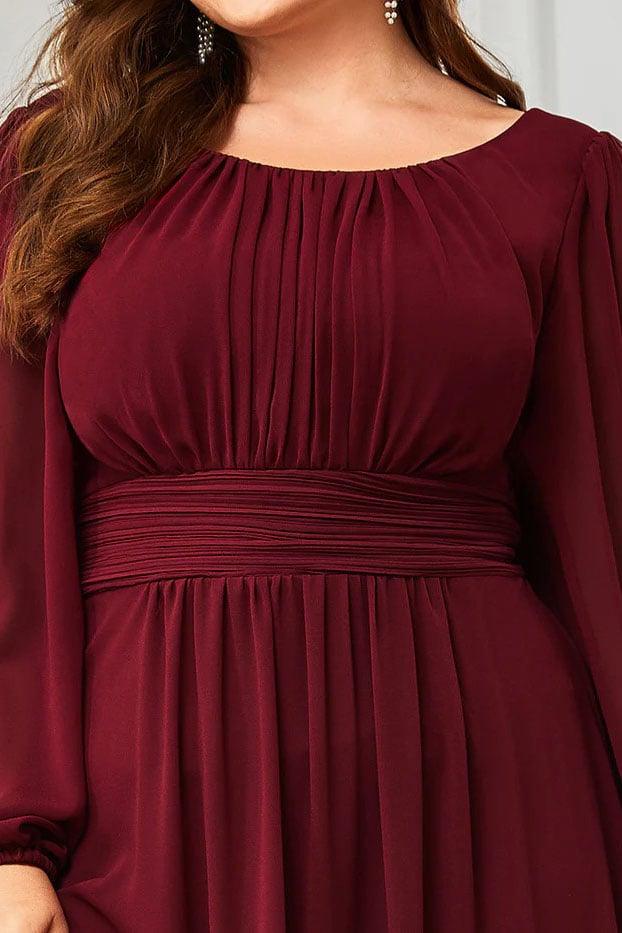 A-Line Floor Length Chiffon Bridesmaid Dress CB0686 - COCOMELODY