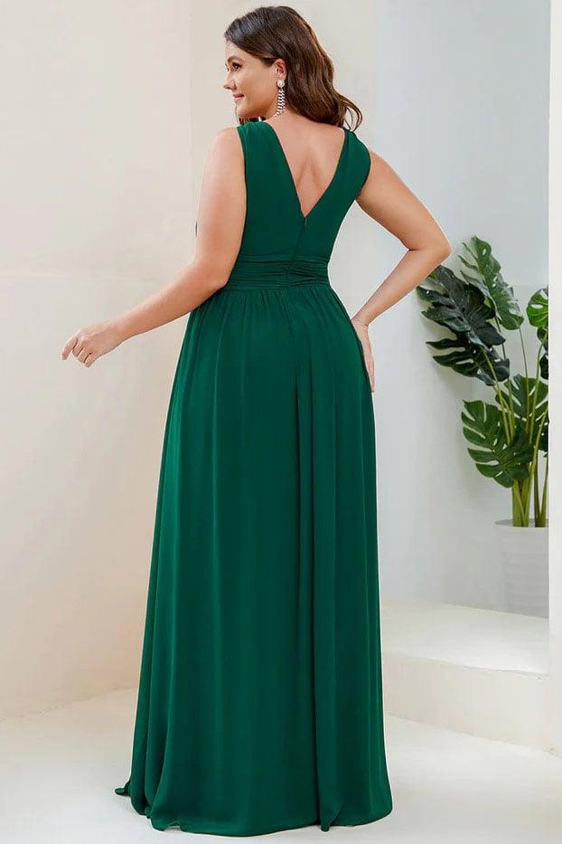 A-Line Floor Length Chiffon Bridesmaid Dress CB0697 - COCOMELODY