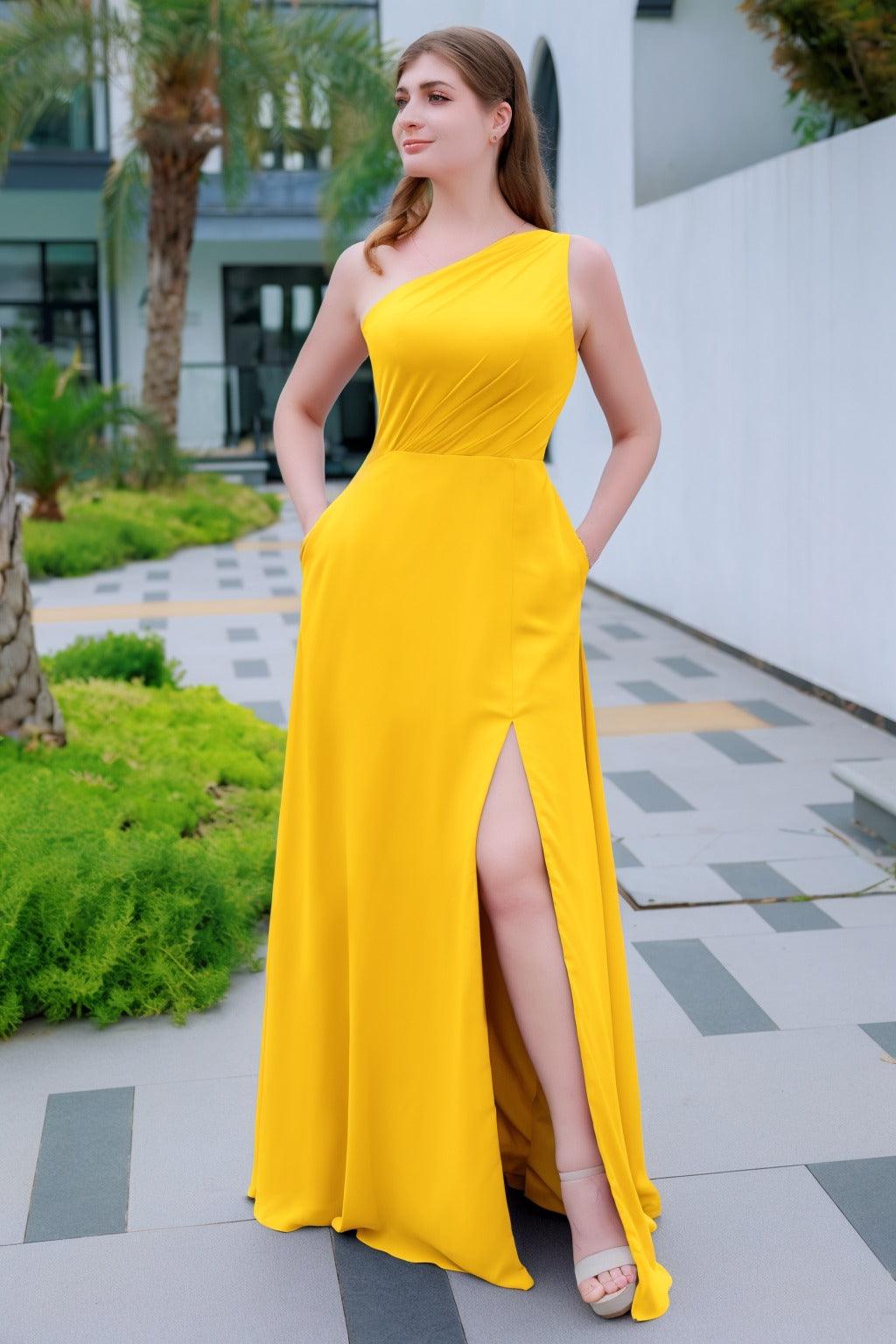 A-Line Floor Length Chiffon Bridesmaid Dress CB0715 - COCOMELODY