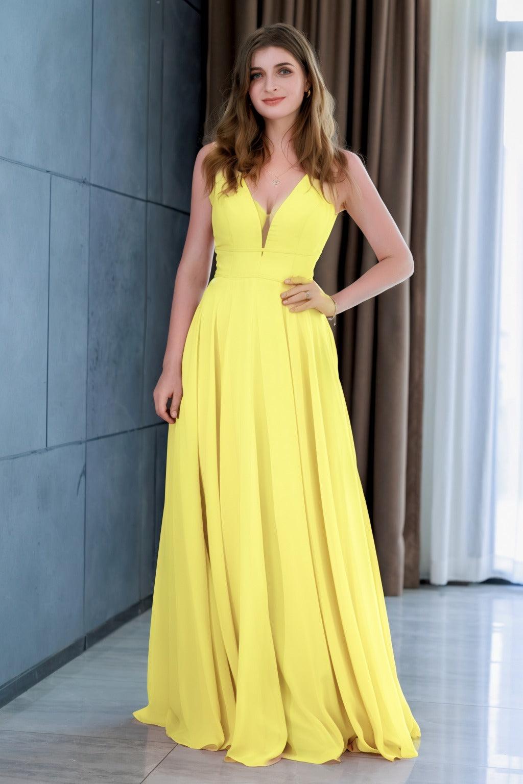 A-Line Floor Length Chiffon Bridesmaid Dress CB0716 - COCOMELODY
