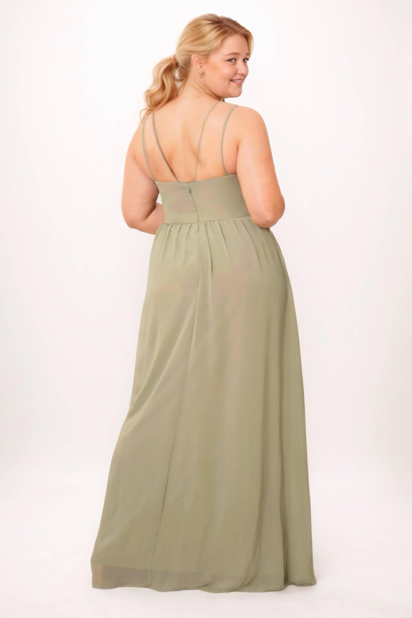 A-Line Maxi Chiffon Bridesmaid Dress CB0728 - COCOMELODY