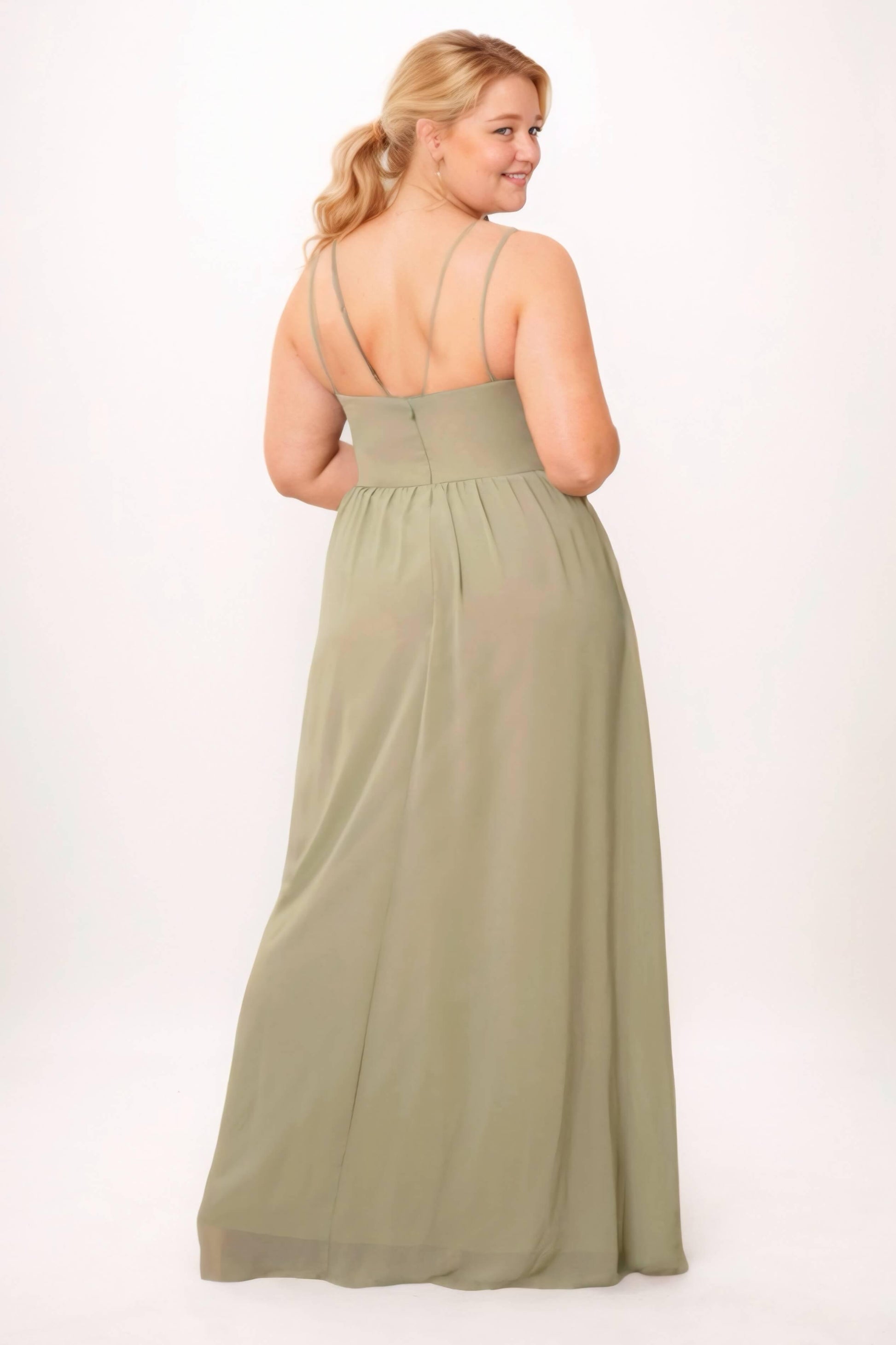A-Line Maxi Chiffon Bridesmaid Dress CB0728 - COCOMELODY