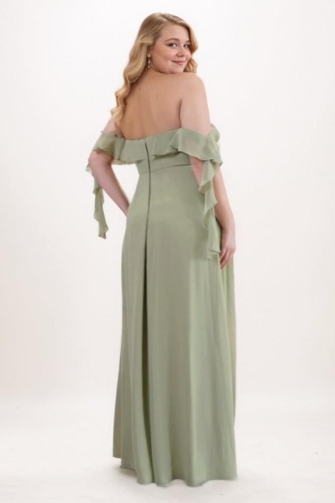 A-Line Maxi Chiffon Bridesmaid Dress CB0730 - COCOMELODY
