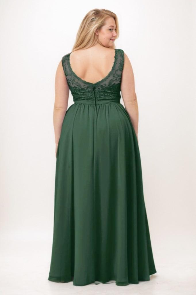 A-Line Maxi Chiffon Bridesmaid Dress CB0741 - COCOMELODY