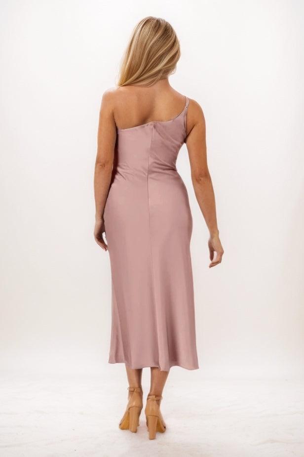 Sheath-Column Midi Chiffon Bridesmaid Dress CB0754 - COCOMELODY