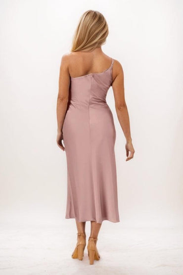Sheath-Column Midi Chiffon Bridesmaid Dress CB0754 - COCOMELODY
